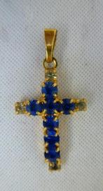 petite croix pendentif en métal doré avec cristal, Autres couleurs, Comme neuf, Croix ou Symbole, Avec strass