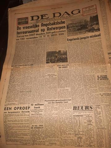 De Dag 7 april 1943 Vreselijke aanval op Antwerpen beschikbaar voor biedingen
