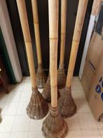 rieten ronde bloempotten op bamboe stok, Tuin en Terras, Nieuw, Tuin, Overige materialen, 25 tot 40 cm