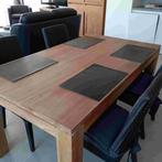 tafel + 4 stoelen, Huis en Inrichting, Tafels | Eettafels, Ophalen, 100 tot 150 cm, Teakhout, 50 tot 100 cm