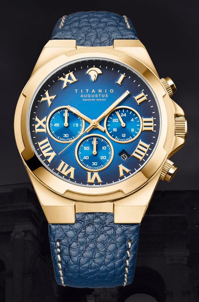 TITANIO AUGUSTUS SPORT CHRONO MET 400€KORTING! 💯%NIEUW!, Handtassen en Accessoires, Sporthorloges, Nieuw, Ophalen of Verzenden