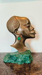 Bronze sur socle en malachite, Enlèvement, Bronze