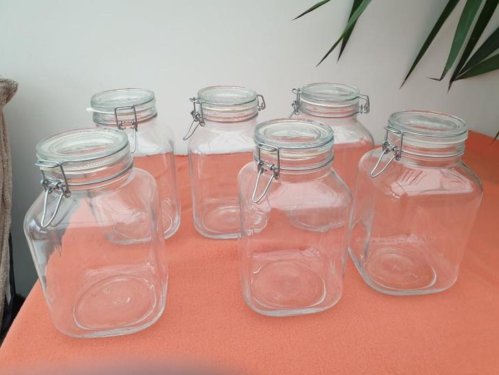 Glazen Weckpot / Inmaakpot van 3 Liter (6 beschikbaar), Huis en Inrichting, Keuken | Potten en Pannen, Zo goed als nieuw, Pot, Bus of Blik