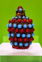 Snuifflesje - Snuff bottle koraalrood /turquoise, Ophalen of Verzenden