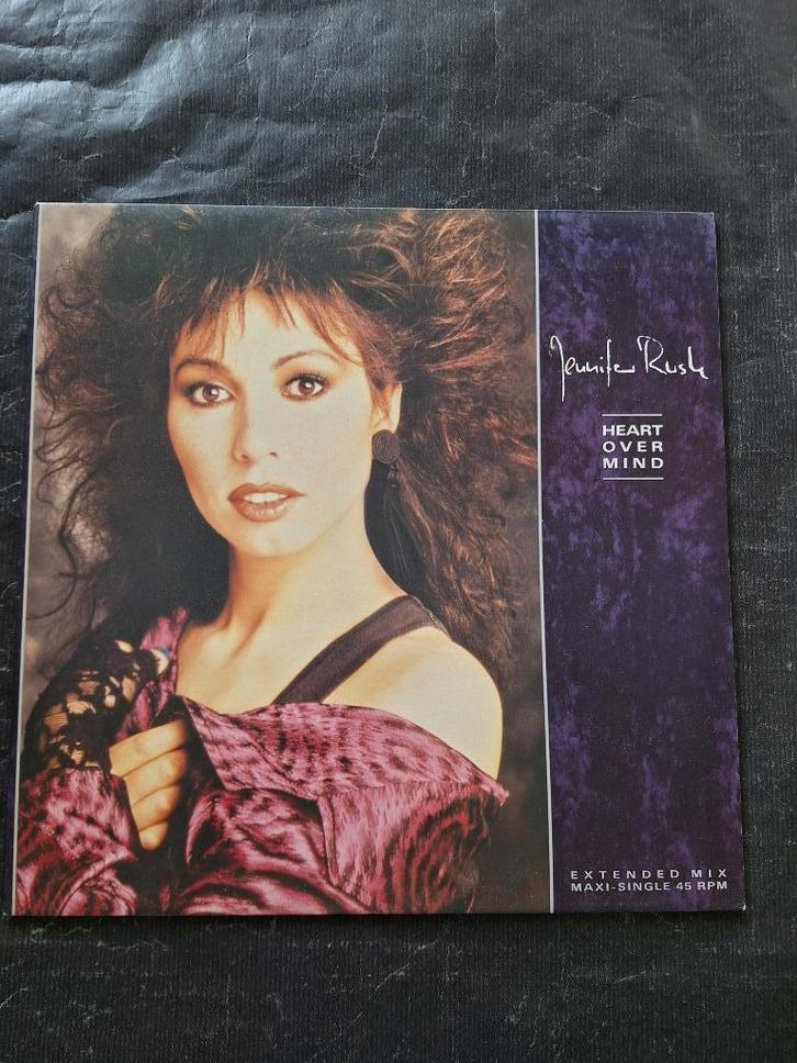 JENNIFER RUSH "Heart over Mind" maxi LP singel (1987) IZGS, Cd's en Dvd's, Vinyl | Pop, Zo goed als nieuw, 1980 tot 2000, 12 inch