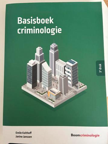 Emile Kolthoff - Basisboek criminologie beschikbaar voor biedingen