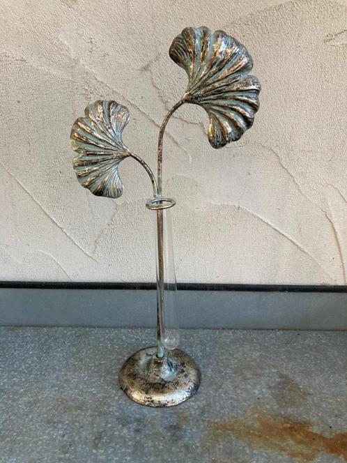 VAAS GINKGO BLAD 45 cm, Huis en Inrichting, Woonaccessoires | Vazen, Nieuw, Overige kleuren, Minder dan 50 cm, Overige materialen