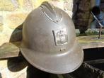 WO2 Franse helm DP , nog in de originele kleur !, Ophalen of Verzenden, Landmacht, Helm of Baret