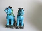 Paire vintage de chiens lions japonais Komainu en céramique, Enlèvement ou Envoi