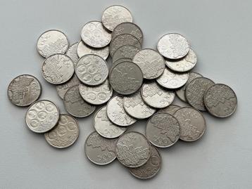 35 Munten 500 Belgische Frank - 150 Jaar Onafhankelijkheid, Verzilverd, Setje, Zilver, Ophalen of Verzenden