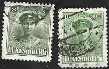 2 Postzegels Luxemburg 1921 Groothertogin Charlotte (II) beschikbaar voor biedingen