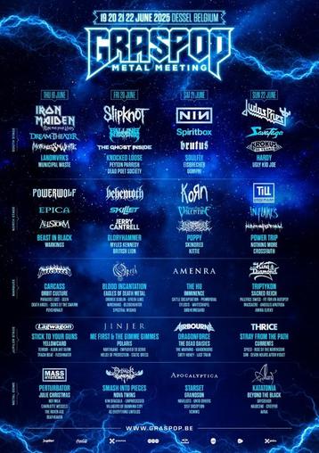 Graspop 2025 - 4x vrijdag & 4x zaterdag tickets  beschikbaar voor biedingen