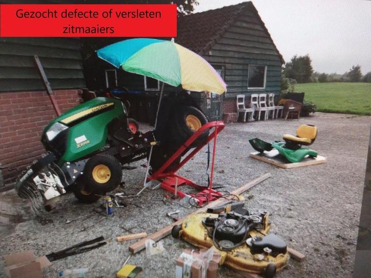 opkoop ! zitmaairs voor herstelling/restauratie, Tuin en Terras, Zitmaaiers, Gebruikt, Elektrische starter, Mulchfunctie, Opvangzak