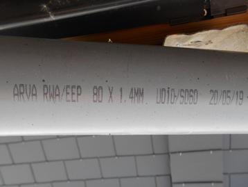 afvoerbuis diameter 80 x 5m, Neuf, 80 mm ou plus, PVC, 4 à 6 mètres