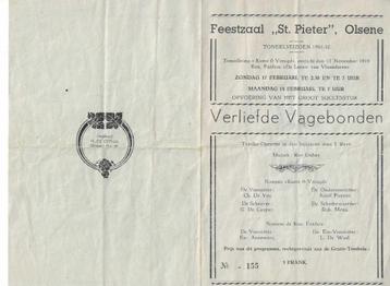 Oud toneelprogramma "Kunst en Vreugde-Olsene" ( Verzam-003 ) beschikbaar voor biedingen