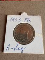 20 Francs 1933 Belgique « FR » Une bataille, Enlèvement ou Envoi, Monnaie en vrac, Argent, Argent