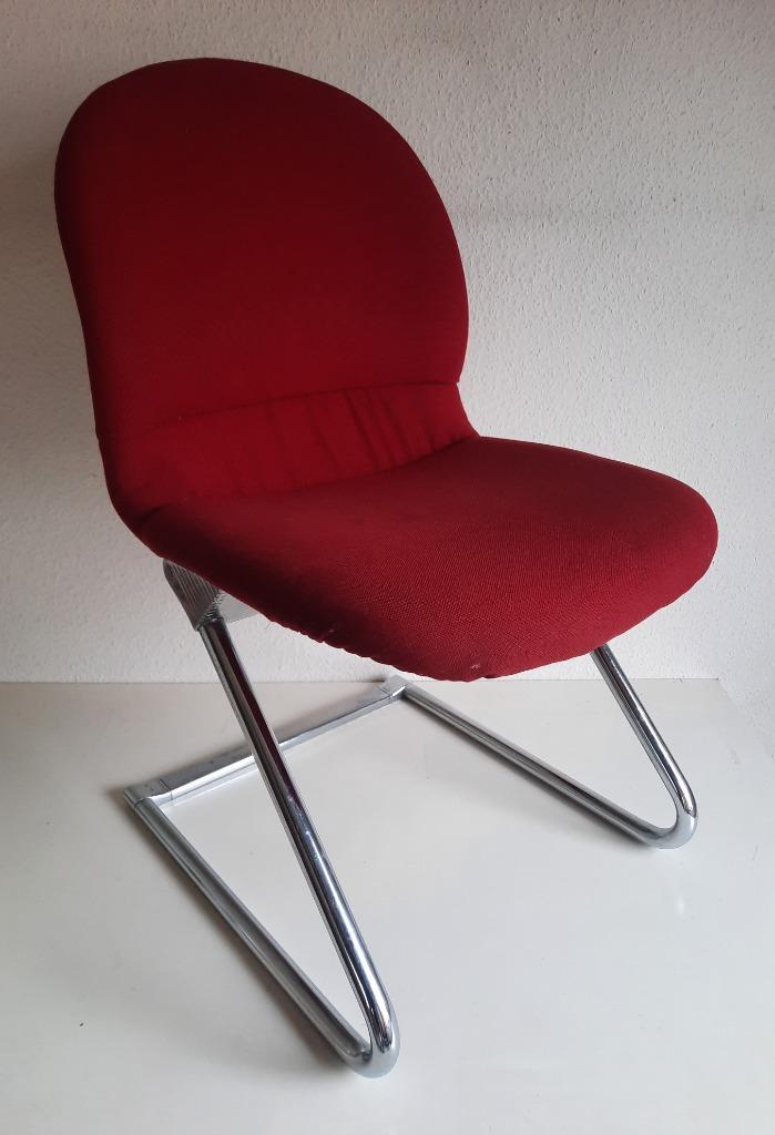Supercomfortabel +++ Vintage cantilever vergaderstoel Rood, Antiek en Kunst, Antiek | Meubels | Stoelen en Sofa's, Ophalen