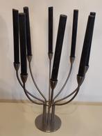Stevige, moderne metalen KANDELAAR voor 8 kaarsen, Gebruikt, 25 tot 50 cm, Ophalen of Verzenden, Metaal