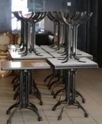 Set van 7 cateringtafels op gietijzeren poten (60*60), Ophalen, Gebruikt, Barinrichting