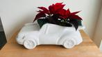 Porsche 911 witte keramieken bloempot, Tuin en Terras, Ophalen of Verzenden, Zo goed als nieuw