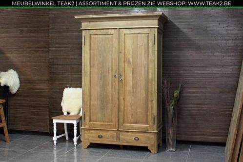 Nieuwe teak kleerkasten - kledingkast bij TEAK2, Huis en Inrichting, Kasten | Kleerkasten, Nieuw, Met lade(s), Met deur(en), Met klep(pen)