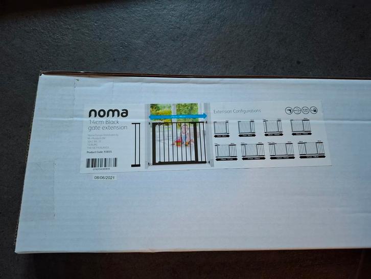 Noma traphekje verlengstuk 14cm zwart, Kinderen en Baby's, Traphekjes, Zo goed als nieuw, Ophalen