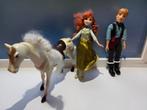 Barbie Anna en Kristof en paard, thema FROZEN, Enlèvement, Utilisé, Barbie