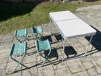 TABLE DE CAMPING PLIANTE - 4 TABOURETS, Comme neuf