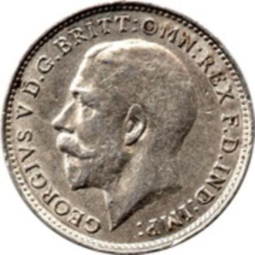 3 pence - Pièce en argent 1918 de la 1ère édition de George, Timbres & Monnaies, Monnaies | Europe | Monnaies non-euro, Monnaie en vrac