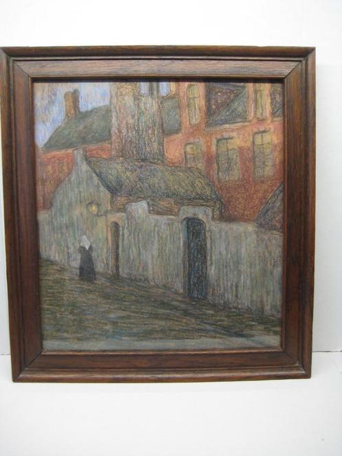 " BEGIJNHOF "  SCHILDERIJ, Antiek en Kunst, Kunst | Schilderijen | Klassiek, Ophalen of Verzenden