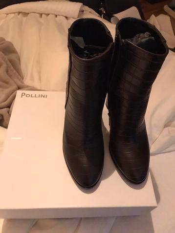 Bottines en cuir marron de la marque Pollini mt 38