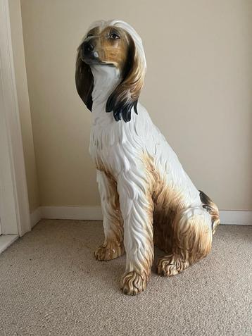 Vintage porseleinen standbeeld hond, 80cm, uitstekende staat beschikbaar voor biedingen