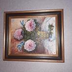 Prachtig klassiek schilderij 70 cm x 60 cm vaas met bloemen, Enlèvement