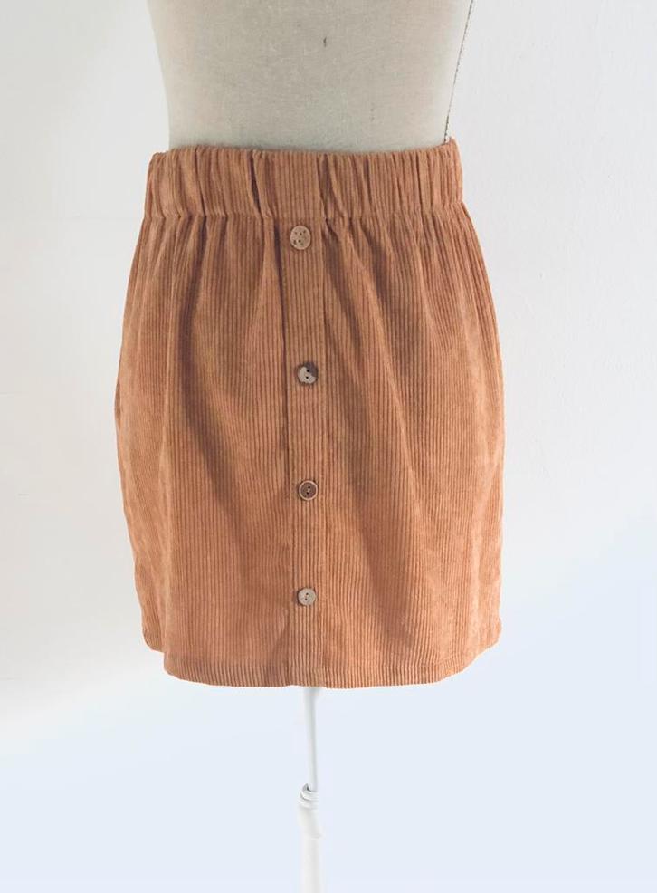 Roestbruine rokje van shein, Kleding | Dames, Rokken, Zo goed als nieuw, Maat 36 (S), Bruin, Boven de knie, Ophalen of Verzenden