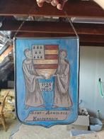 Prachtig geschilderd glasraam, Antiek en Kunst, Antiek | Glaswerk en Kristal, Ophalen
