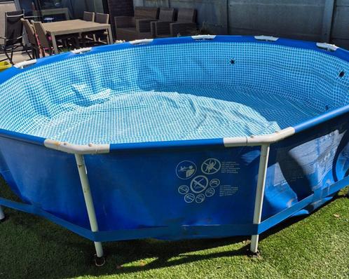 Zwembad + toebehoren, Tuin en Terras, Zwembaden, Gebruikt, Opzetzwembad, Minder dan 80 cm, 200 tot 400 cm, 300 cm of meer, Rond