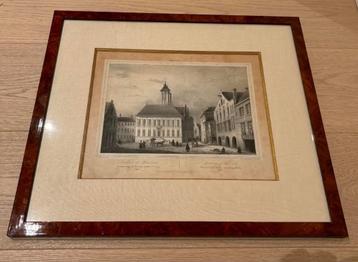 Litho Jan Van Eyckplein / Academie Brugge 1837 beschikbaar voor biedingen