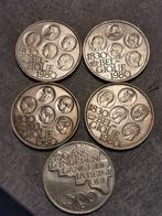 500 francs  Belgique 1980.5 pièces de pièces françaises, Timbres & Monnaies, Monnaies | Belgique, Enlèvement ou Envoi, Argent