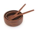 vintage teak bowl set, Ophalen of Verzenden