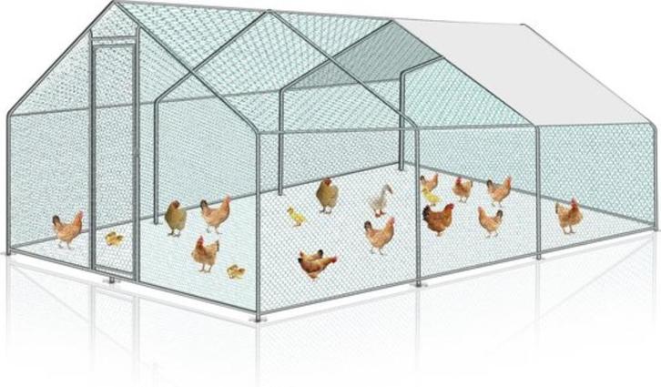 Kippenren gegalvaniseerd staal, Dieren en Toebehoren, Pluimvee | Toebehoren, Nieuw, Kippenhok of Kippenren, Ophalen