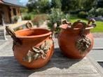 Set van 2 prachtige terra cotta bloempotten, Tuin en Terras, Ophalen, Terracotta, Tuin