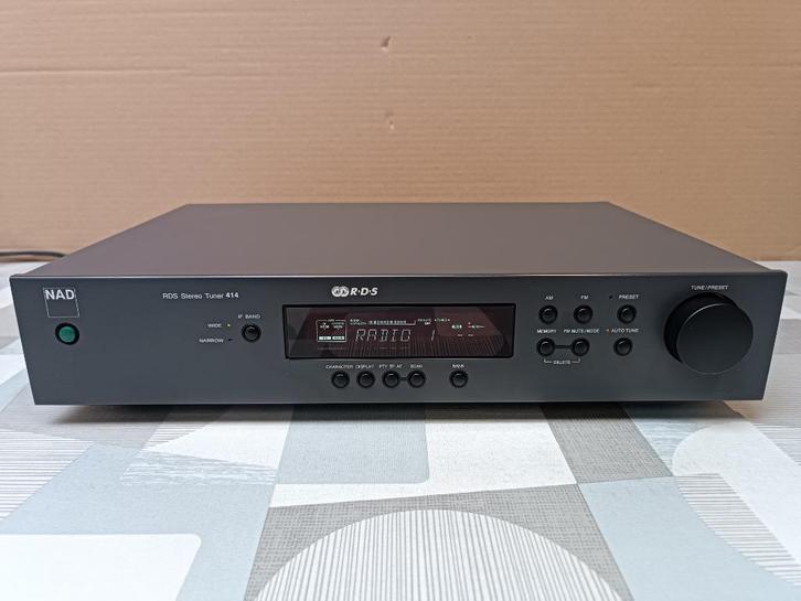 NAD C 414 Tuner RDS - Stereo - Hifi - Donker Grijs - Zwart, Audio, Tv en Foto, Tuners, Gebruikt, Ophalen of Verzenden