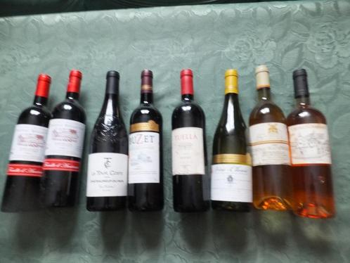 8 bouteilles de vin (5 vin rouge et 3 vin blanc)voir photos, Collections, Vins, Neuf, Autres types, Pleine, Enlèvement ou Envoi