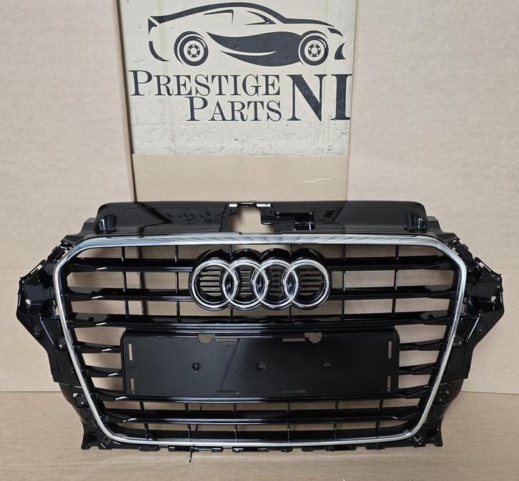 Grill Audi A3 8V S-line HOOGLANS ZWART bj.2012-2017 SLINE, Auto-onderdelen, Carrosserie, Bumper, Voor, Gebruikt, Herkomst onderdeel bekend