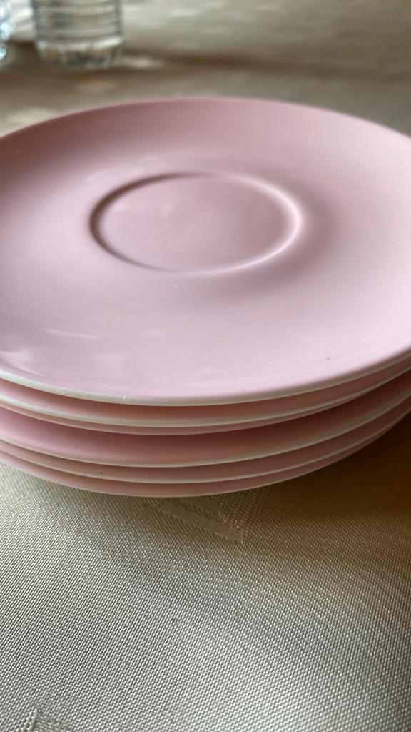 Lichte roze onderbordjes S&P butterfly, Antiek en Kunst, Antiek | Servies los, Ophalen