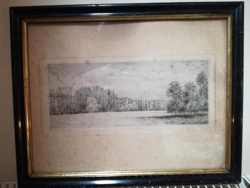 Eau-forte - Alfred TAIEE - Villemoisson-sur-Orge, Antiek en Kunst, Kunst | Etsen en Gravures, Ophalen of Verzenden