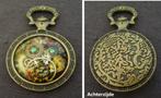 Hangertje in horlogevorm met glazen bescherming, Timbres & Monnaies, Pièces & Médailles, Bronze, Envoi