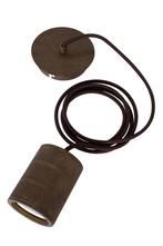 Metalen hanglamp E40 (zwart of brons), Huis en Inrichting, Lampen | Hanglampen, Vintage, cosy, industriel, Nieuw, Ophalen of Verzenden