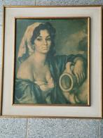 Betoverende Vintage Schilderij: Vrouw met Kruik, Ophalen