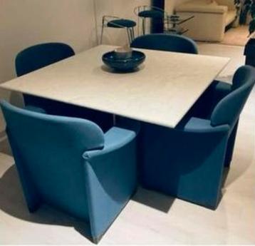 Tafel met blad in Carrara marmer gietijzeren poot, MOET WEG, Enlèvement, Comme neuf